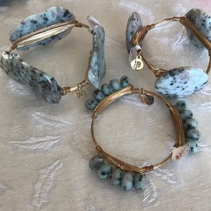 Set of three Bourbon and Bowties bracelets